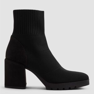Eileen Fisher black Spell recycled stretch knit bootie